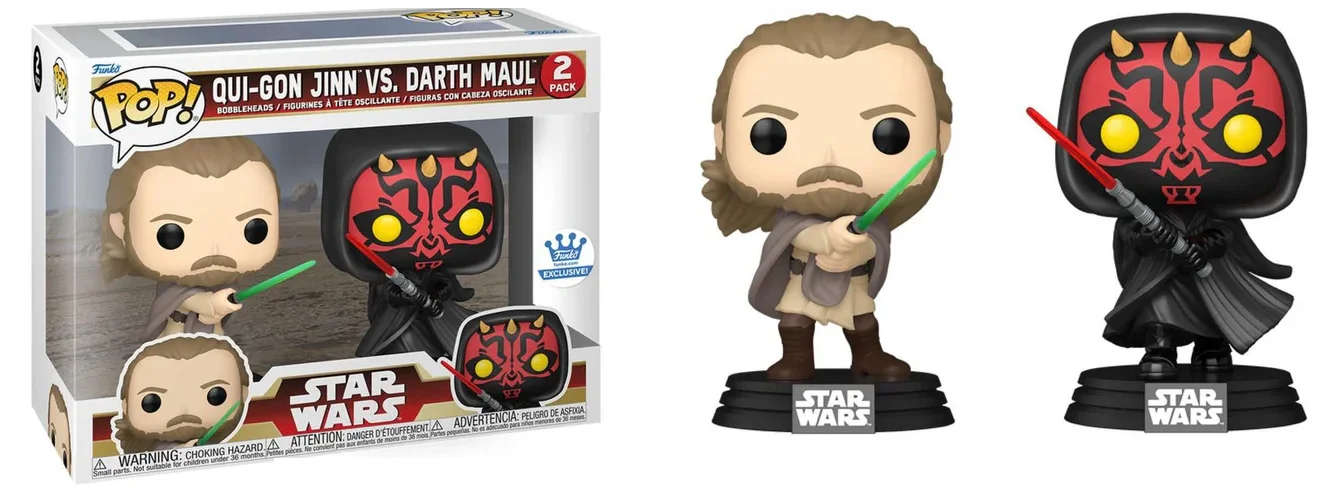 Figurka Funko POP! Star Wars Qui-Gon Jinn vs Darth Maul 2-pak Special Edition