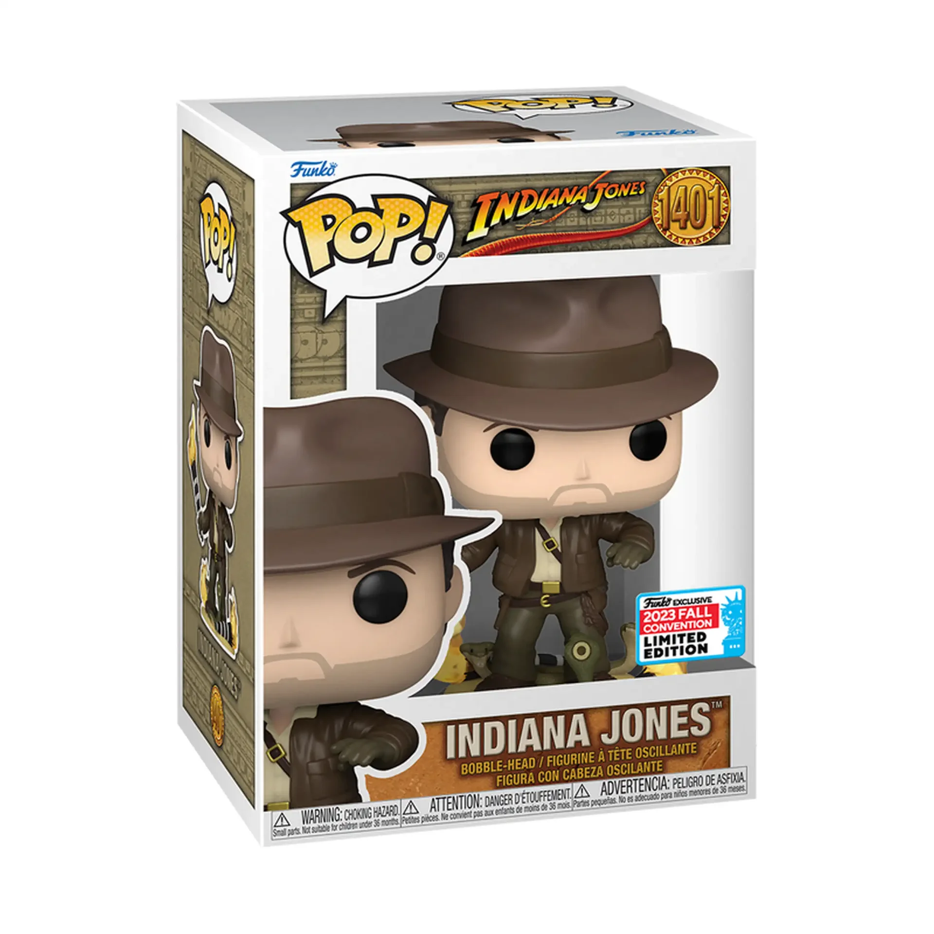 Figurka Funko POP! Indiana Jones Indiana- Indiana Jones & Snakes 1401 NYCC Exclusive – zdjęcie 2