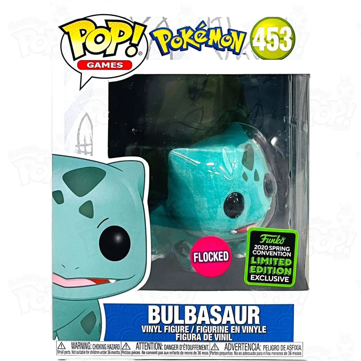 Figurka Funko POP! Games Pokemon - Bulbasaur (Flocked)(2020 Spring Convention) Special Edition #453