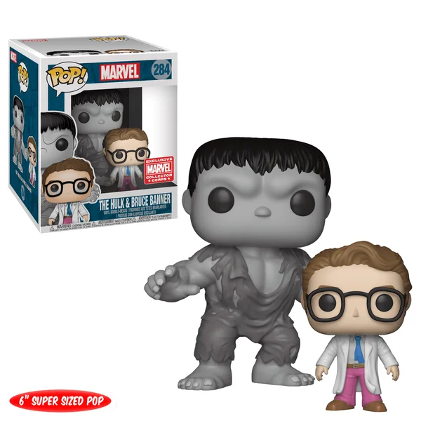 Funko POP! Marvel MCC: Hulk-POP- 2PK- 6" Gray Hulk&Bruce Banner 284 (Exclusive) *Na zamówienie