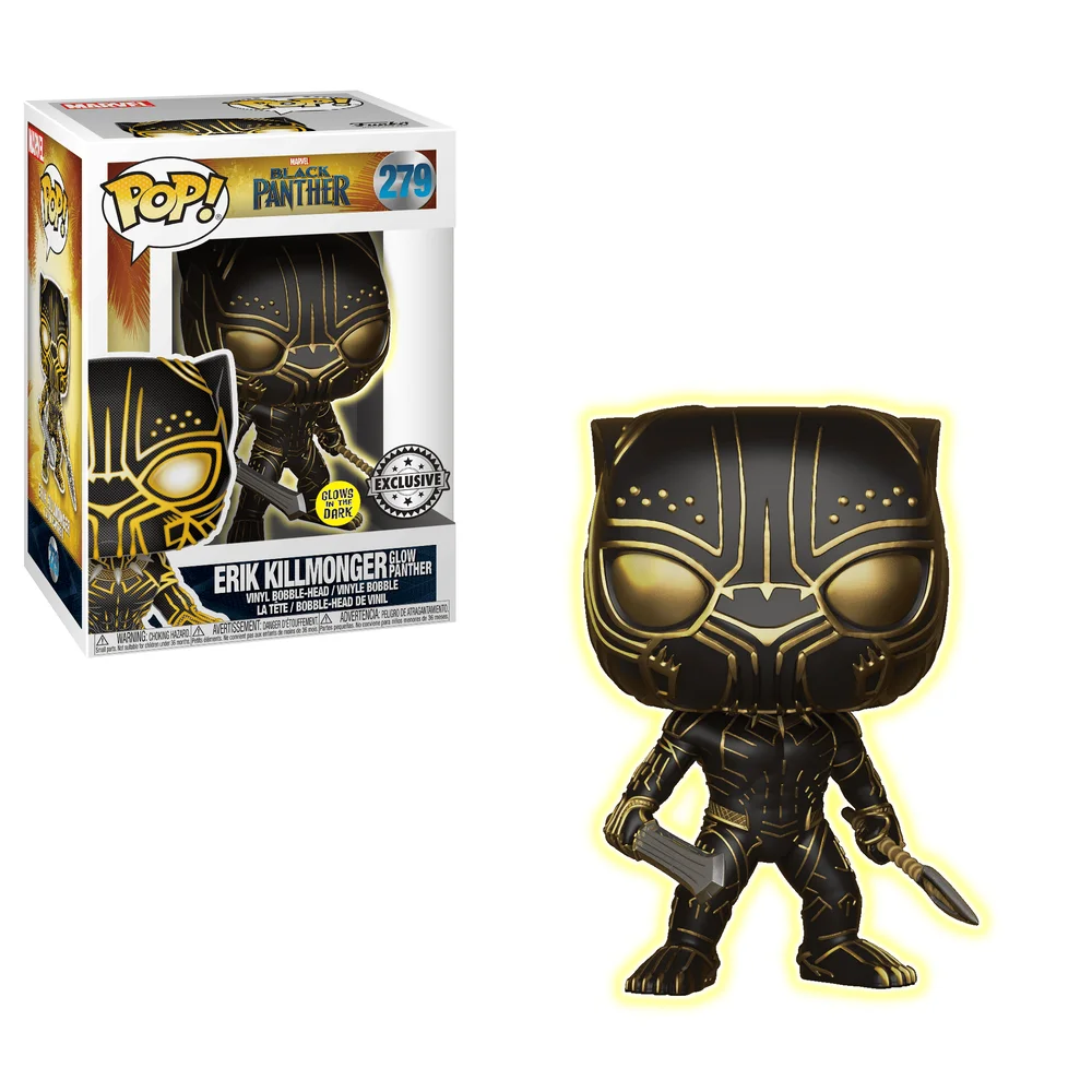 Funko POP! Marvel Black Panther-Killmonger Glow Panther(GW) 279 (Glow) *Na zamówienie
