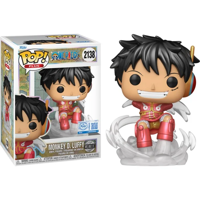 Funko POP! One Piece - Monkey D. Luffy (Egghead Arc) Metallic Pop! Plus Figure Metallic