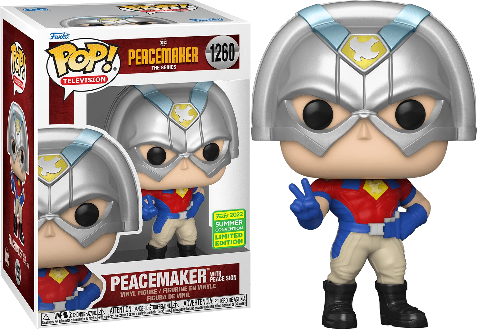 Figurka Funko Pop! Television: Dc Peacemaker The Series - Peacemaker W/ Peace Sign (2022 Summer Convention) #1260* Na zamówienie