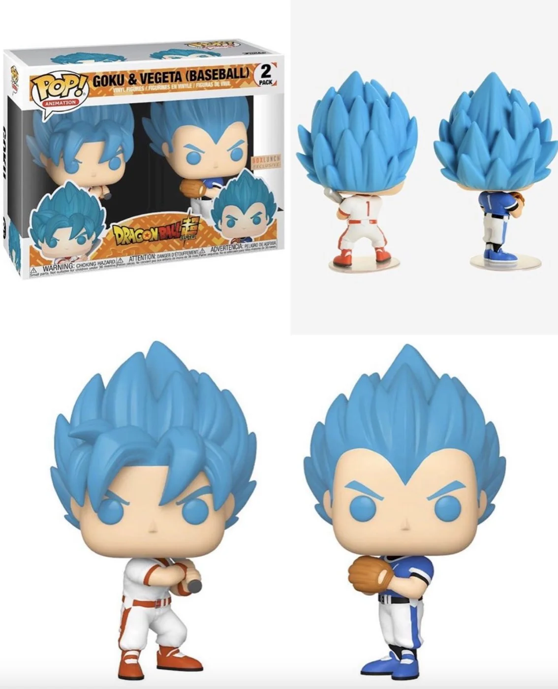 Figurka Funko POP Dragon Ball: Super Goku and Vegeta BASEBALL (2 PACK) Boxlunch Exclusive *Na zamówienie