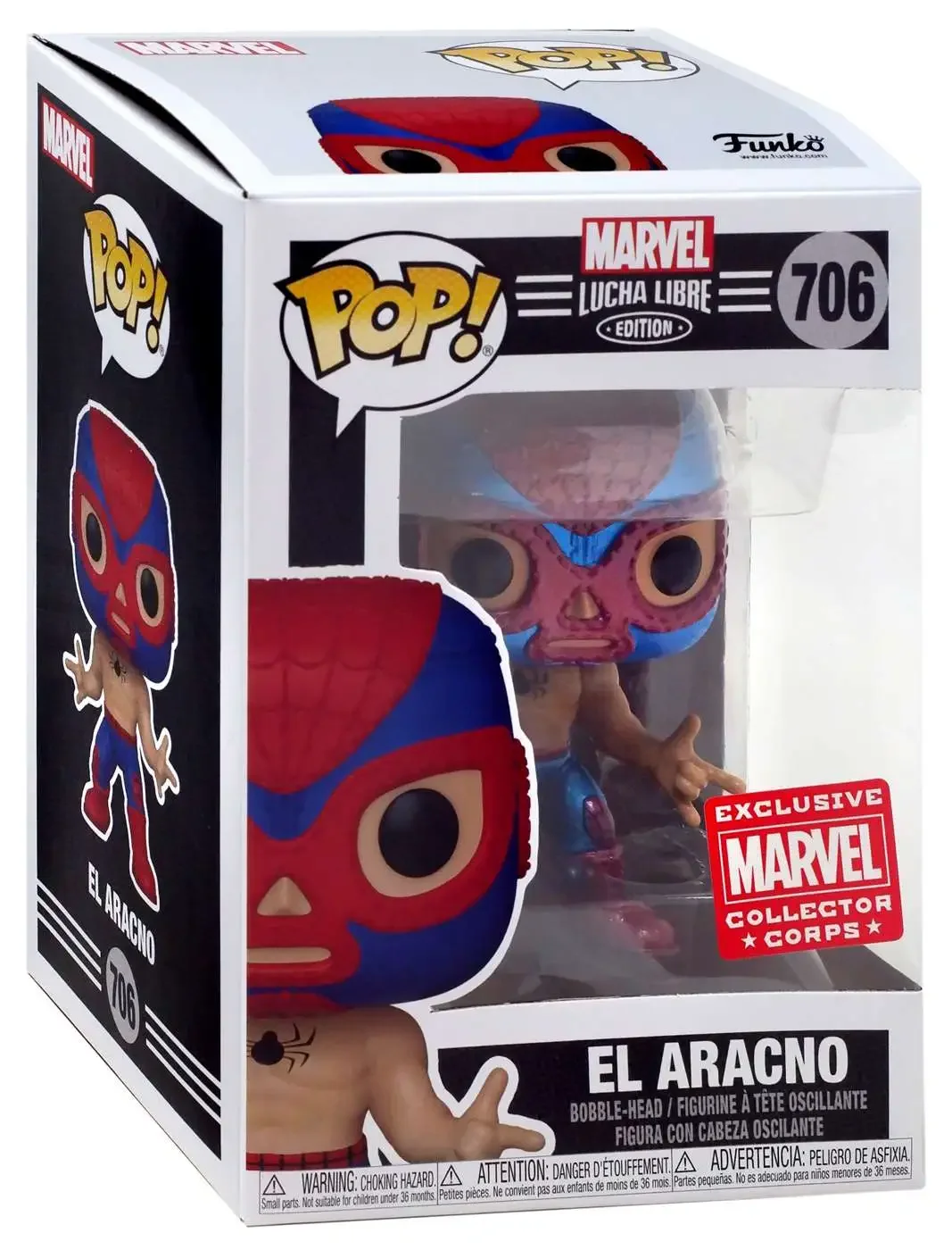 Figurka Funko Pop Marvel Luchadores: Spider-Man El Aracno 706 *Niewielkie uszkodzenie pudełka*