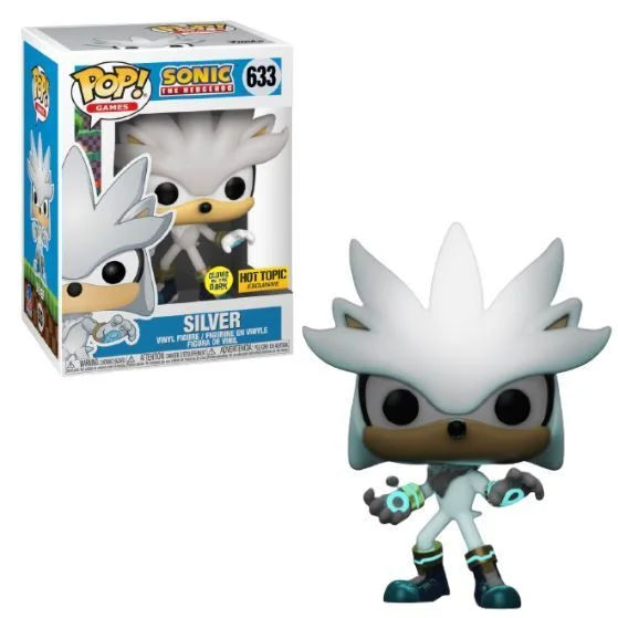 Figurka Funko Pop! Games: Sonic The Hedgehog - Silver (Gitd)(Hot Topic) #633* Na zamówienie