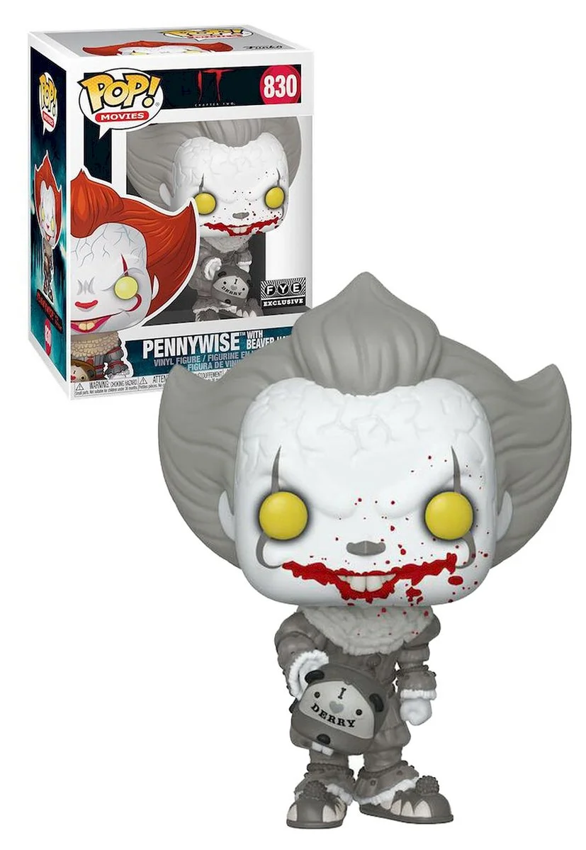 Figurka Funko POP IT - Pennywise with beaver hat 830 FYE Exc *Na zamówienie