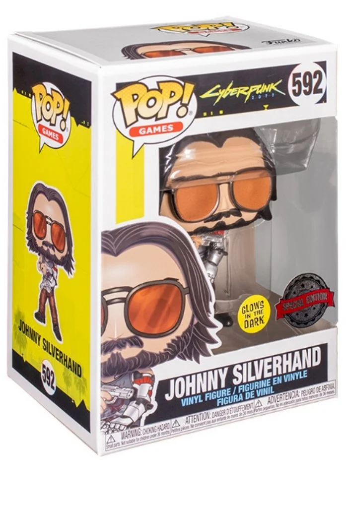 Figurka Funko POP Cyberpunk 2077: Johnny Silverhand 592 Glow Exclusive *Na zamówienie – zdjęcie 2