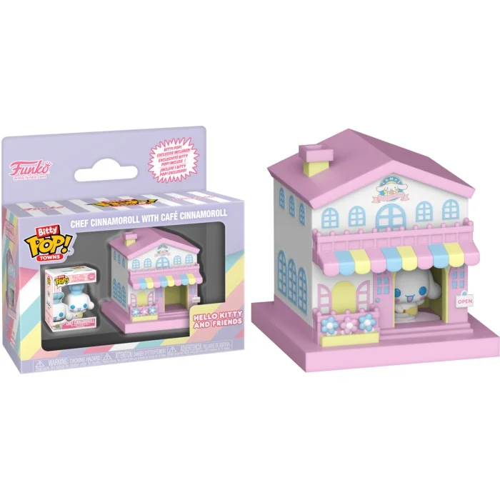 Funko POP! Sanrio Hello Kitty and Friends - Chef Cinnamoroll with Café Cinnamoroll Bitty Pop! Town Figure Special Editio