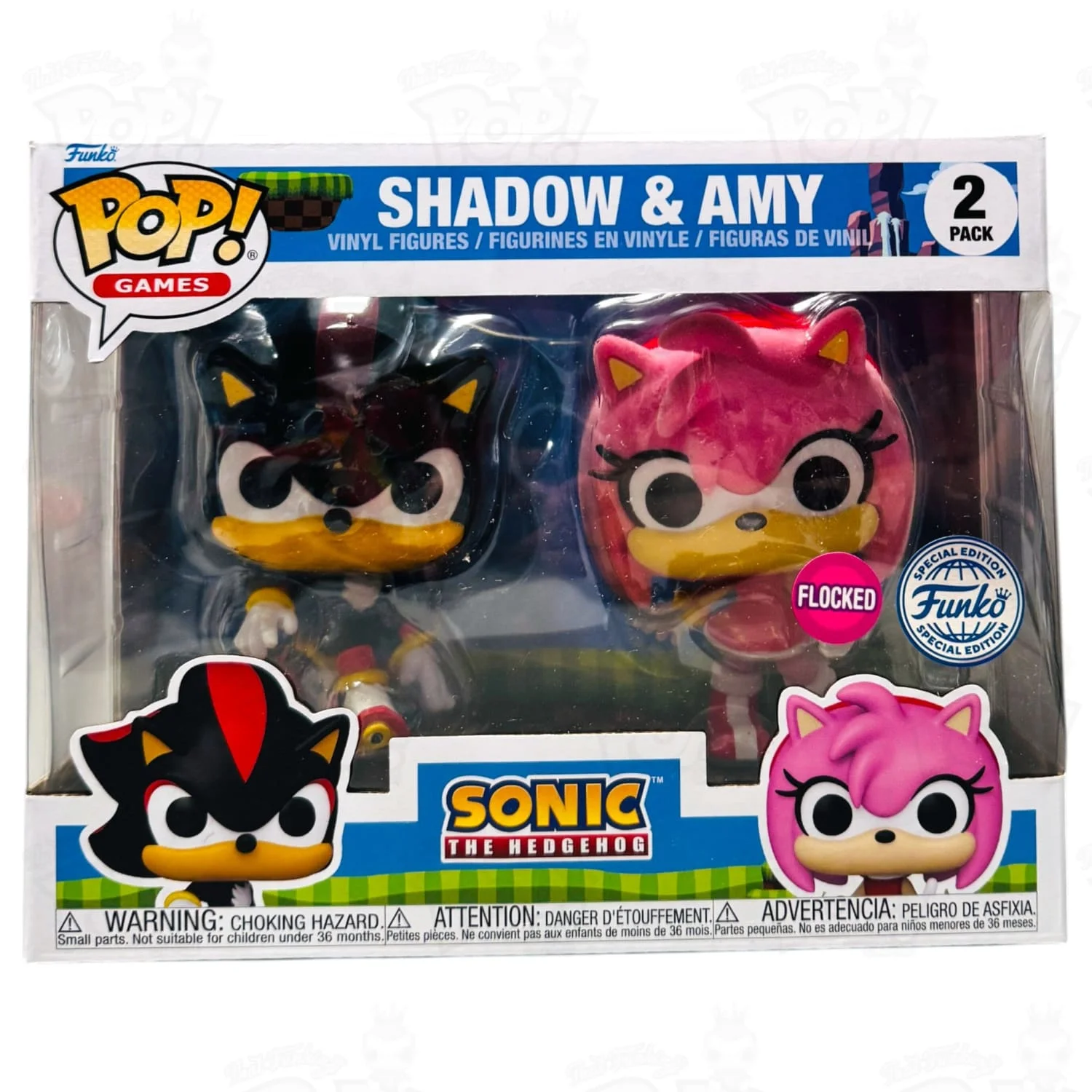 Figurka Funko POP! Games Sonic The Hedgehog - Shadow & Amy (Flocked)(2024 Targetcon) [2-Pack] Target