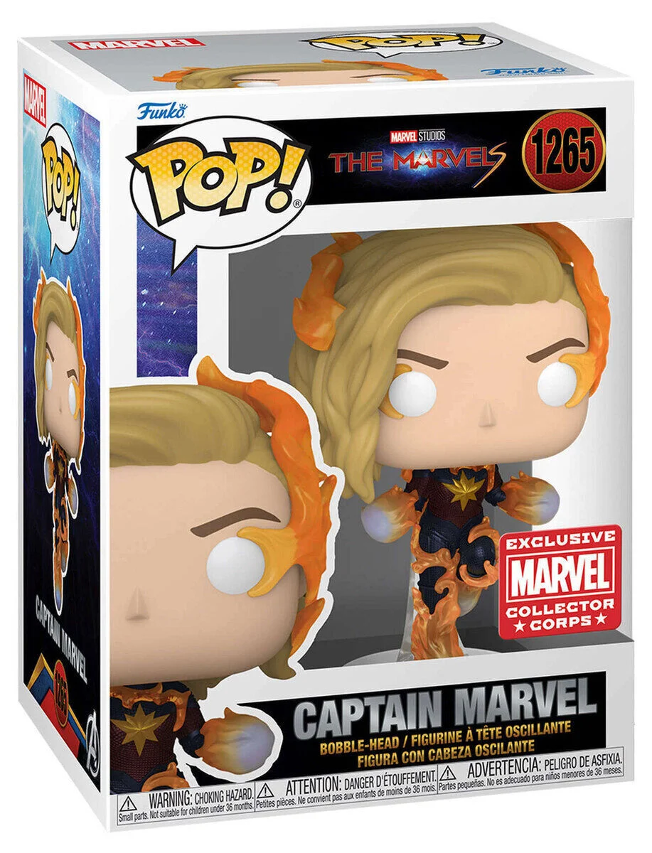 Figurka Funko POP! The Marvels Captain Marvel Collector Exclusive 1265 Stan Boxa 8-8.5/10