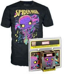 Funko Pop Tees: Blacklight- Spiderman brelok + koszulka S – zdjęcie 2