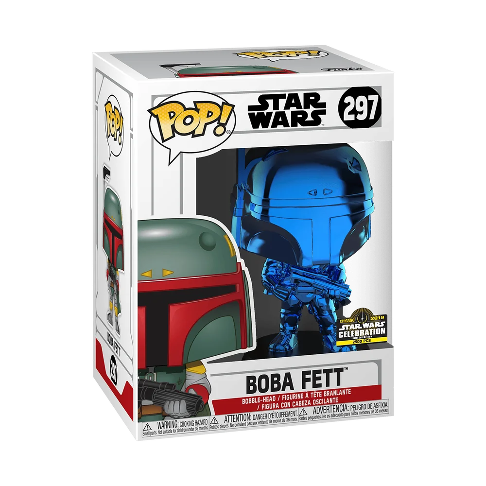 Funko POP! Star Wars Boba Fett Blue Chrome 297 (Exclusive) *Na zamówienie