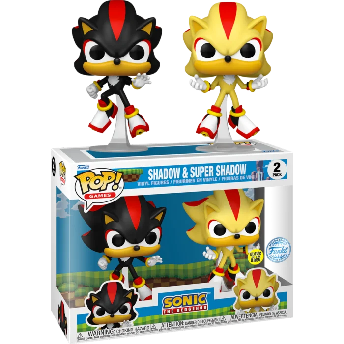 Figurka Funko POP! Sonic the Hedgehog Shadow & Super Shadow Glow Exclusive 2-pack *Na zamówienie
