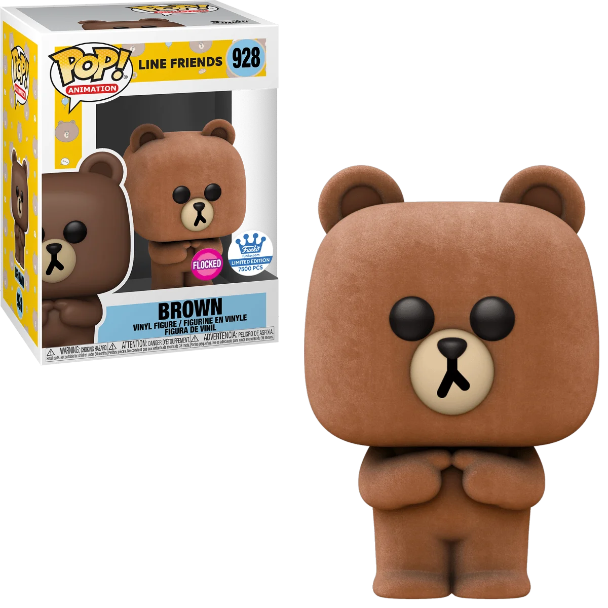 Figurka Funko POP! Animation Line Friends - Brown (Flocked)( 7500 Pcs) #928 *Na zamówienie