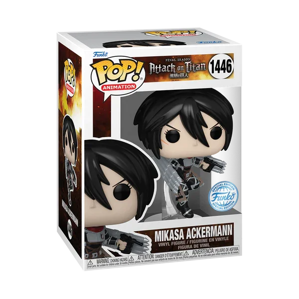 Figurka Funko POP! Attack on Titan Mikasa Ackerman 1446 Metallic Exclusive *Na zamówienie – zdjęcie 2