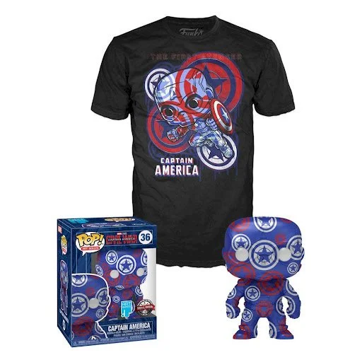 Figurka Funko Pop Tees: Marvel Captain America Civil War (Art Series) 36 Exc + koszulka S