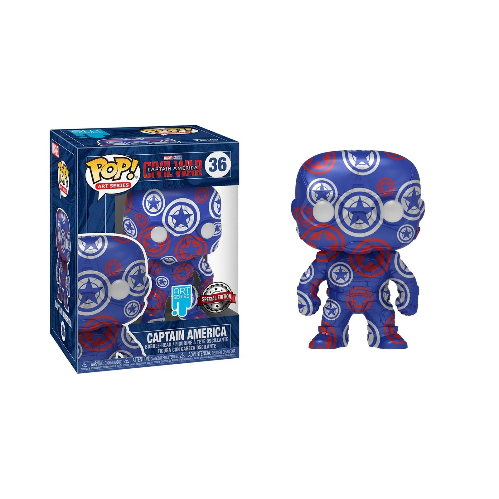 Figurka Funko POP! Tees Captain America Civil War (Art Series) 36 + koszulka S Special Edition – zdjęcie 4