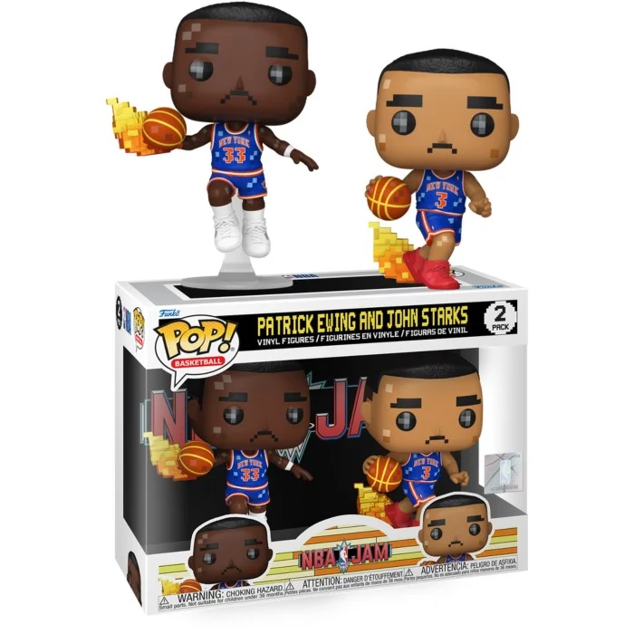 Funko POP! NBA Basketball: Jam - Patrick Ewing & John Starks 8-Bit Pop! 2-Pack #2