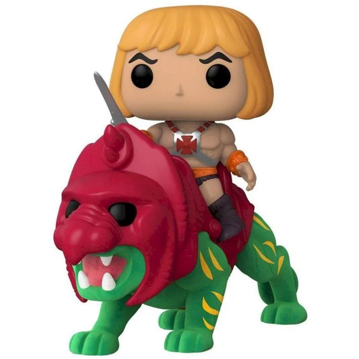 Figurka Funko POP! Masters of the Universe He-Man on Battle Cat (Flocked) Special Edition #84 – zdjęcie 2
