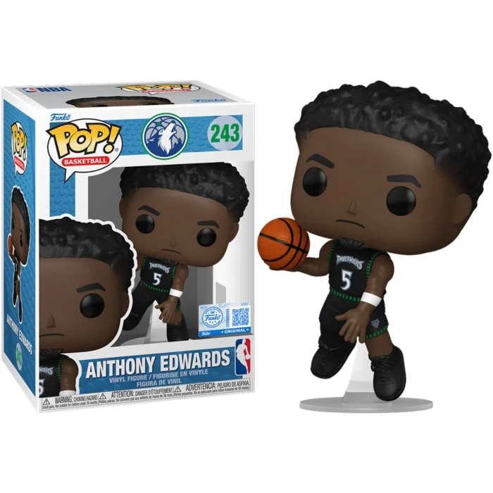 Funko POP! NBA Basketball - Anthony Edwards (Black Classic Jersey) Minnesota Timberwolves Special Edition #243