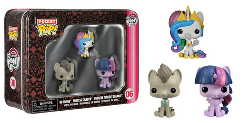 Funko POP! My Little Pony Pocket Pop! MLP 3 Pack Tin-Hooves,Celestia,TwiS Packl 6 *Na zamówienie