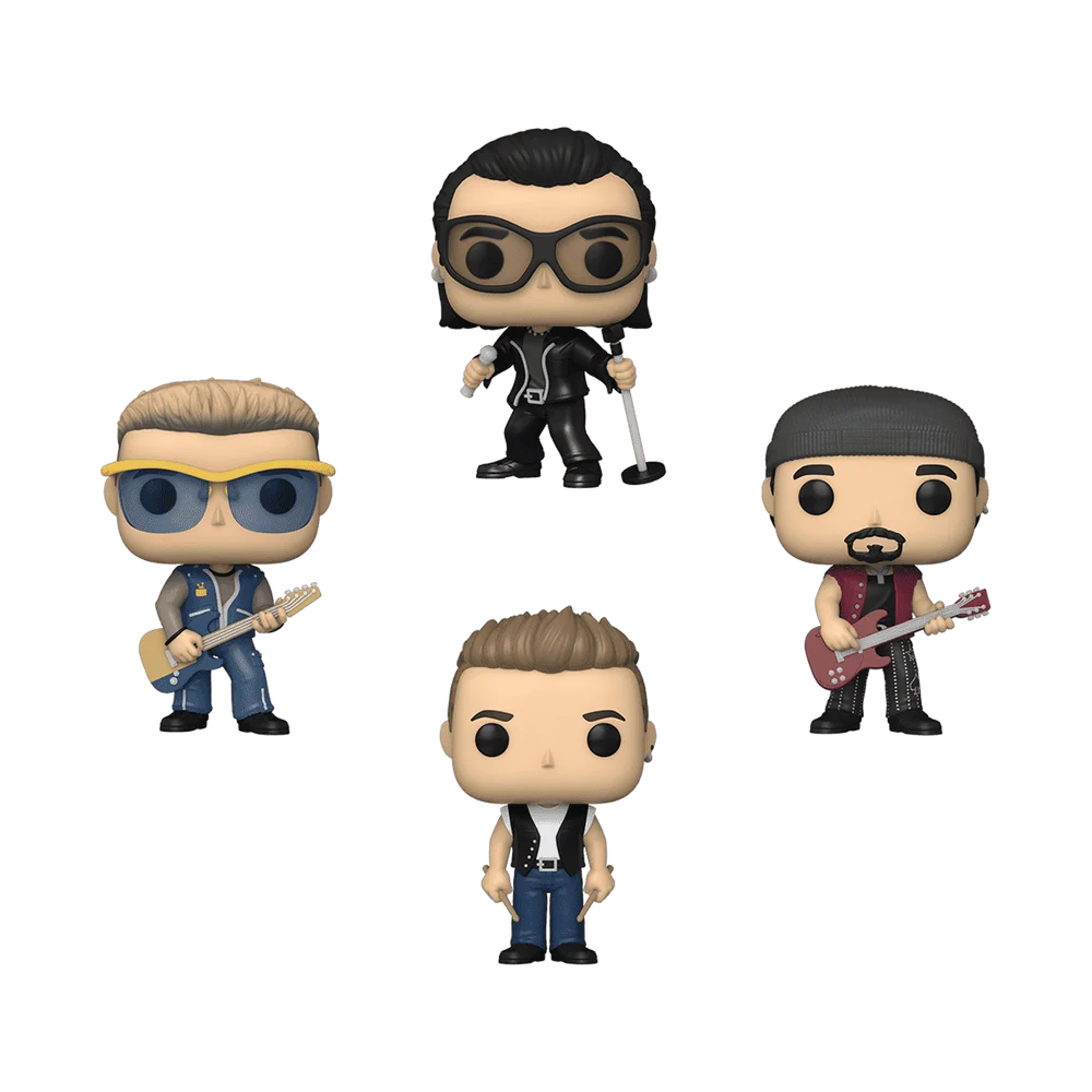 Funko POP! U2 Adam, Bono, The Edge, Larry 4-Pack (Exclusive) *Na zamówienie