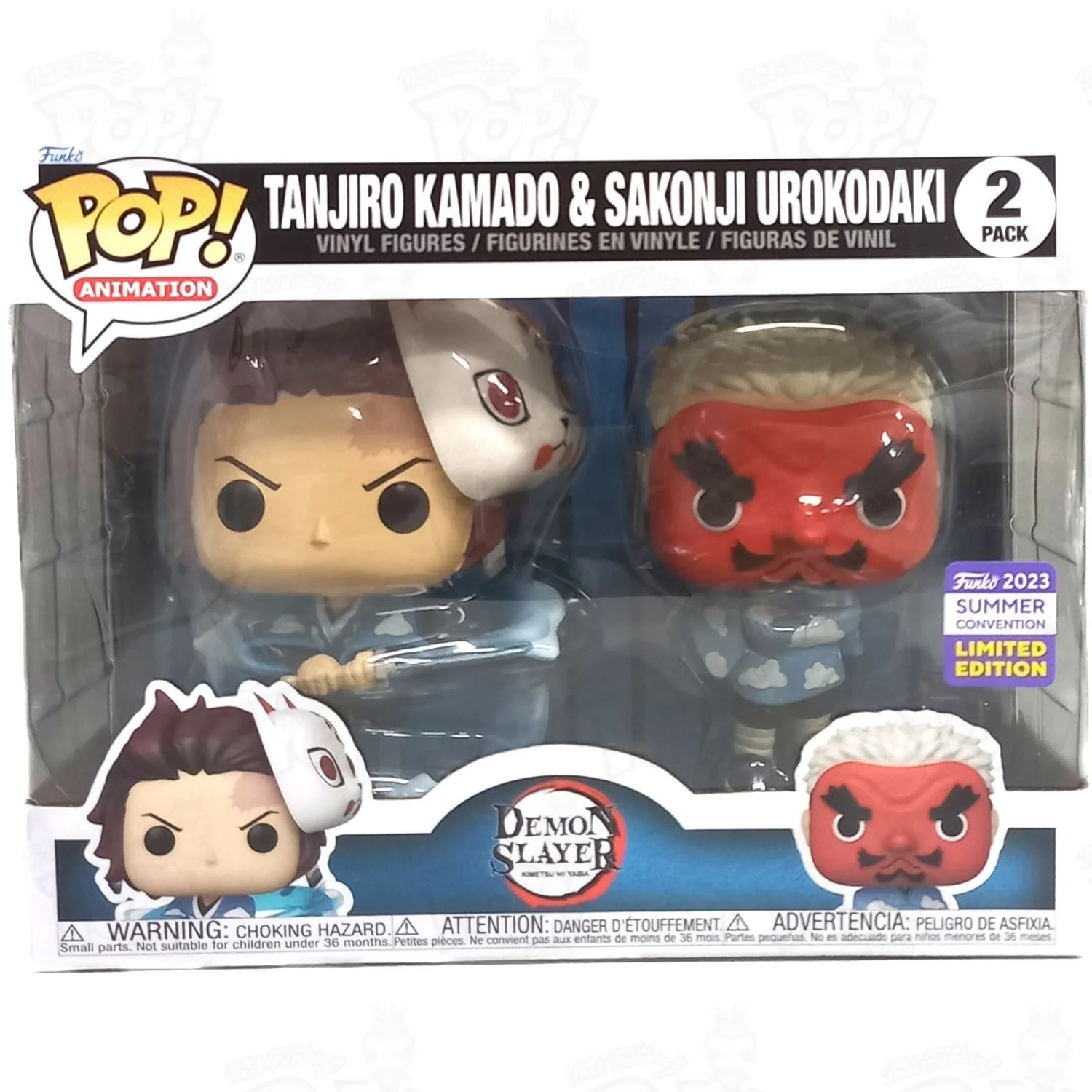 Figurka Funko POP! Animation Demon Slayer - Tanjiro Kamado & Sakonji Urokodaki (2023 Summer Convention) [2-Pack] Special Edition