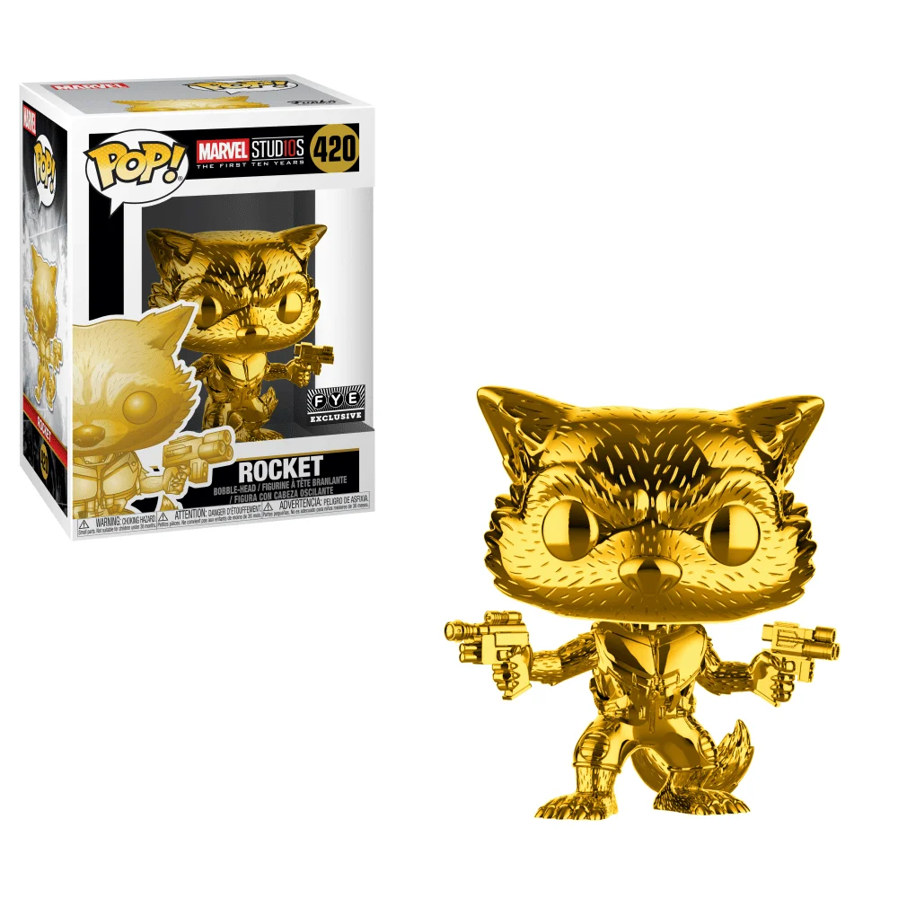 Funko POP! Marvel MS 10 - Rocket (Chrome) 420 (Exclusive) *Na zamówienie