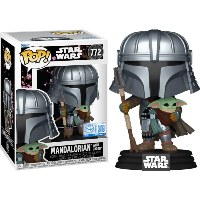 Funko POP! Star Wars: Impressions - Mandalorian with Grogu Special Edition #772