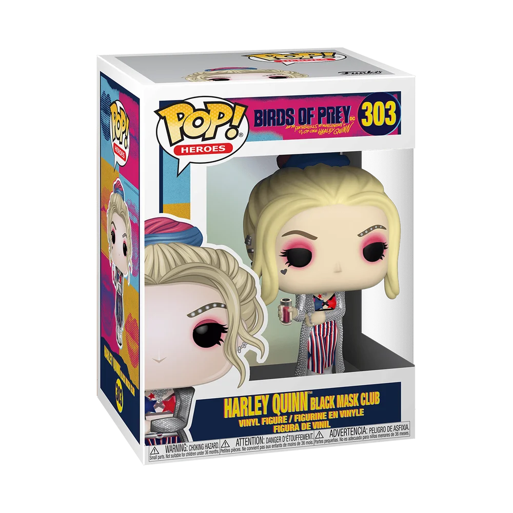 Funko POP! DC Comics Heroes: Birds of Prey- Harley Quinn (Black Mask Club) 303 *Na zamówienie