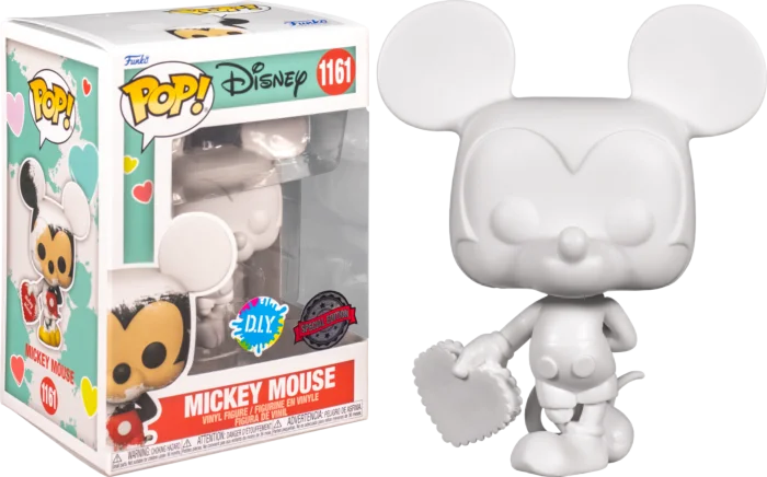 Figurka Funko POP Disney: Valentine Mickey Mouse (D.I.Y. White) 1161 Exclusive