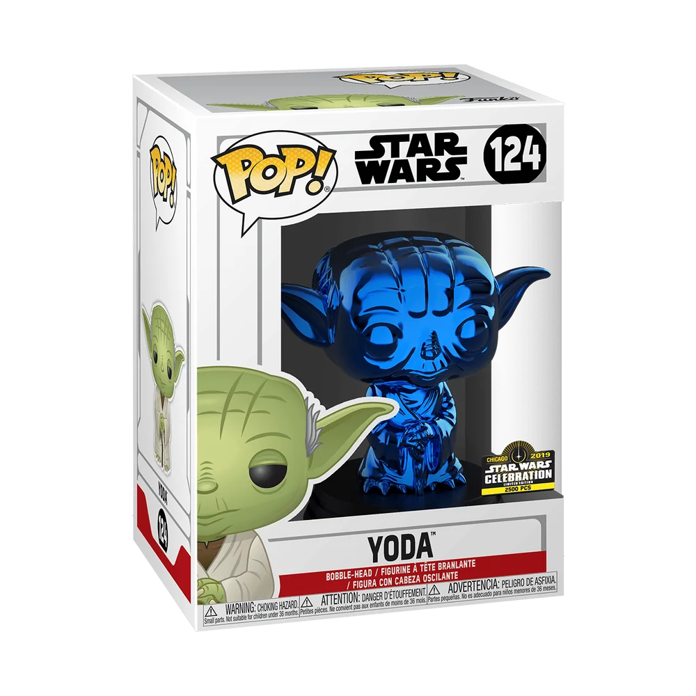 Funko POP! Star Wars Yoda Blue Chrome 124 (Exclusive) *Na zamówienie