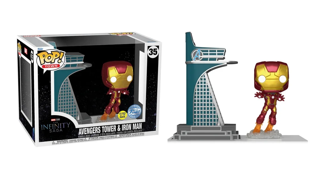 Figurka Funko POP! Avengers Tower and Iron Man 35 Glow Special Edition