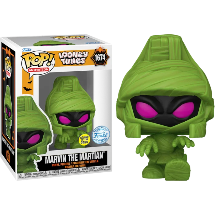 Figurka Funko pop Looney Tunes: Halloween - Marvin the Martian (Mummy) Glow 1674 Special Edition