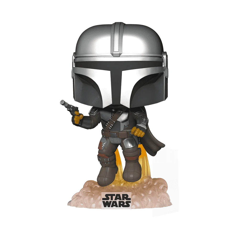 Funko POP! Star Wars The Mandalorian Flying with Blaster 408 (Glow) *Na zamówienie