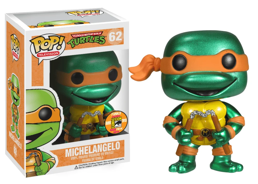 Funko POP! Teenage Mutant Ninja Turtles TMNT - Michelangelo (Comic-con) Metallic (Metallic) *Na zamówienie