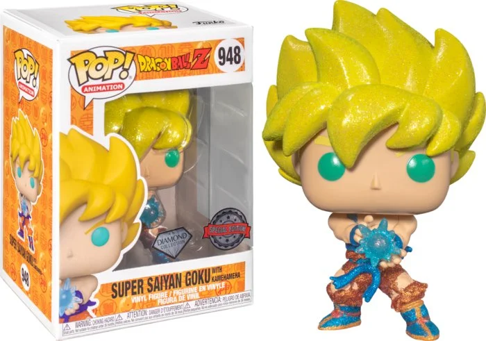 Figurka Funko POP! Dragon Ball Z Super Saiyan Goku with Kamehameha Diamond Special Edition #948 – zdjęcie 2