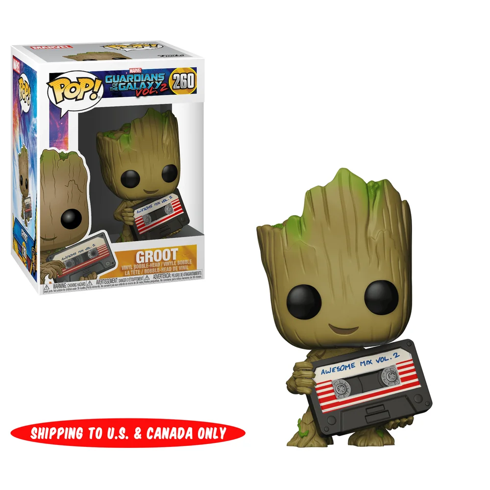 Funko POP! Marvel Members Only -POP-Groot w/ Mix Tape 260 (Exclusive) *Na zamówienie