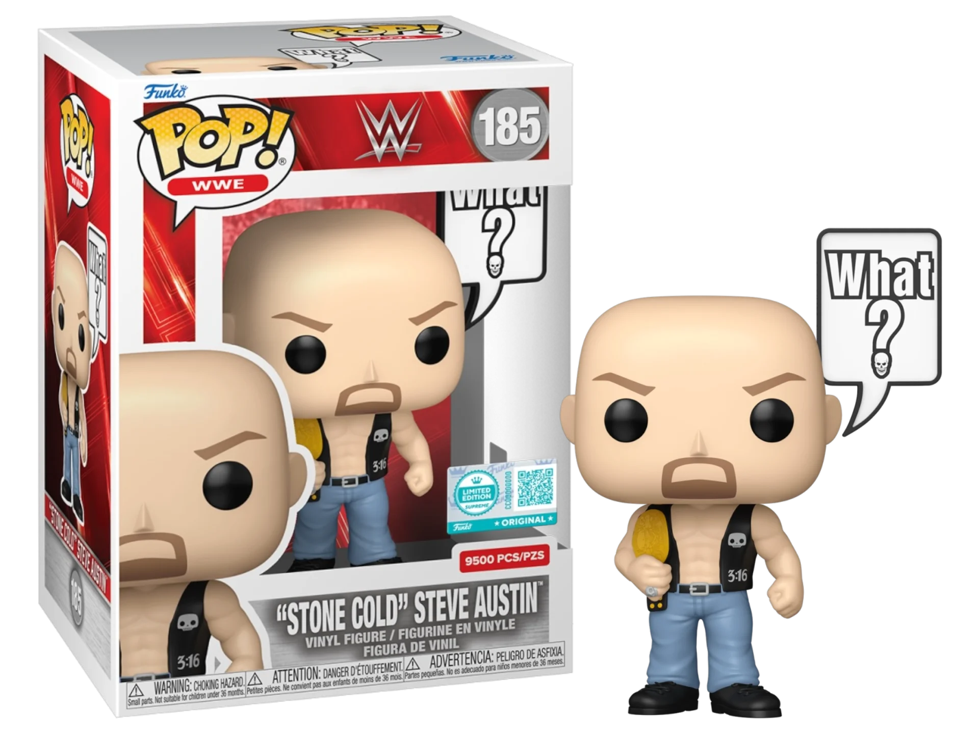 Figurka Funko POP! Wwe "Stone Cold" Steve Austin [What?] (Entertainment Earth/ Sticker)(9500 Pcs) #185 *Na zamówienie
