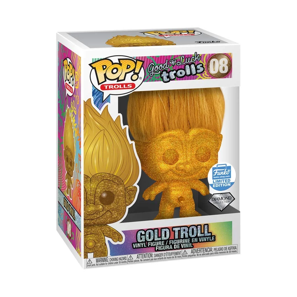 Figurka Funko POP! Trolls Gold Troll 08 Exclusive Diamond – zdjęcie 2
