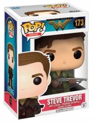 Figurka Funko POP Wonder Woman Steve Trevor 173 *Niewielkie uszkodzenie pudełka* – zdjęcie 3
