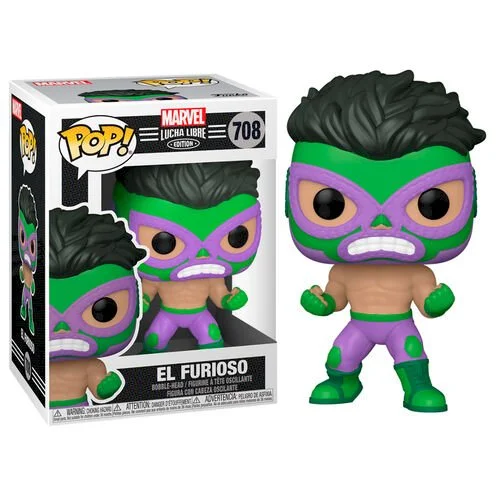 Figurka Funko POP! Marvel Lucha Libre - Hulk El Furioso #708 *Uszkodzony box – zdjęcie 2