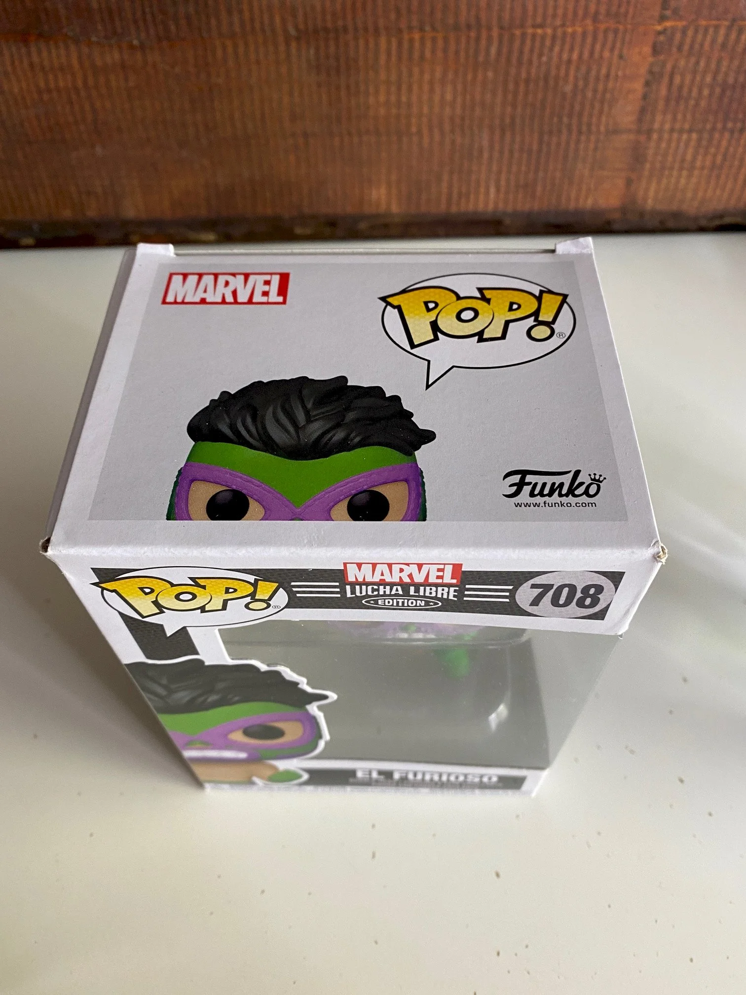 Figurka Funko POP! Marvel Lucha Libre - Hulk El Furioso #708 *Uszkodzony box – zdjęcie 4
