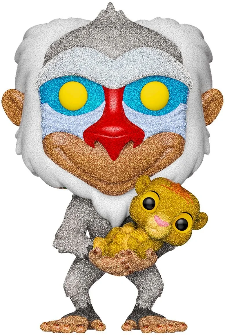 Figurka Funko POP! The Lion King Rafiki with Simba (brokatowy) #301 *Na zamówienie – zdjęcie 3