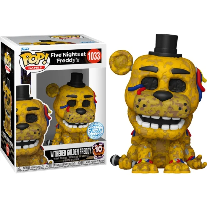 Funko POP! Five Nights at Freddy's: 10th Anniversary - Withered Golden Freddy Special Edition #1033