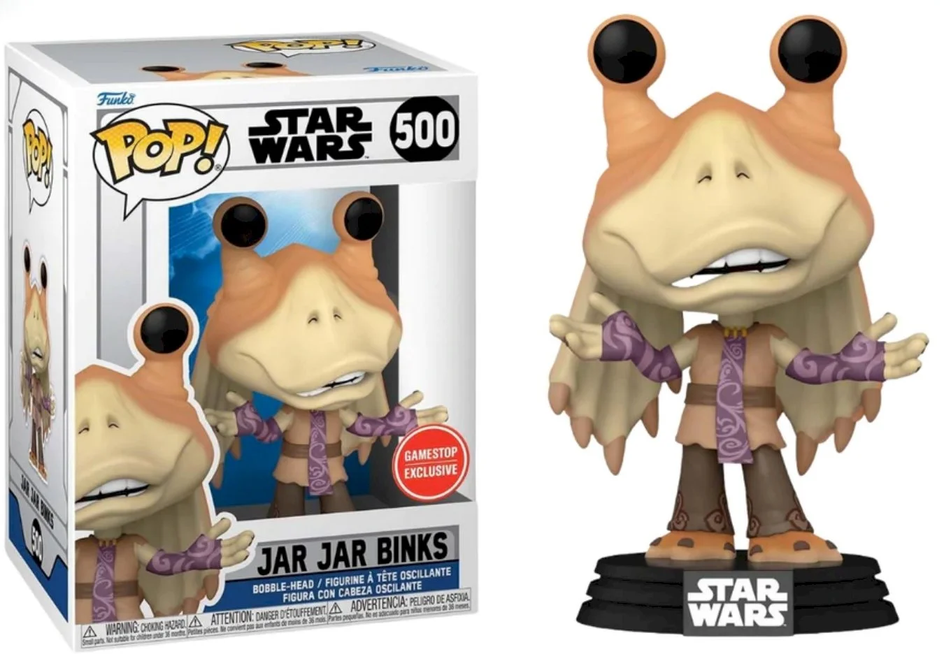 Figurka Funko pop Star Wars: Jar Jar Binks 500 GameStop Exc