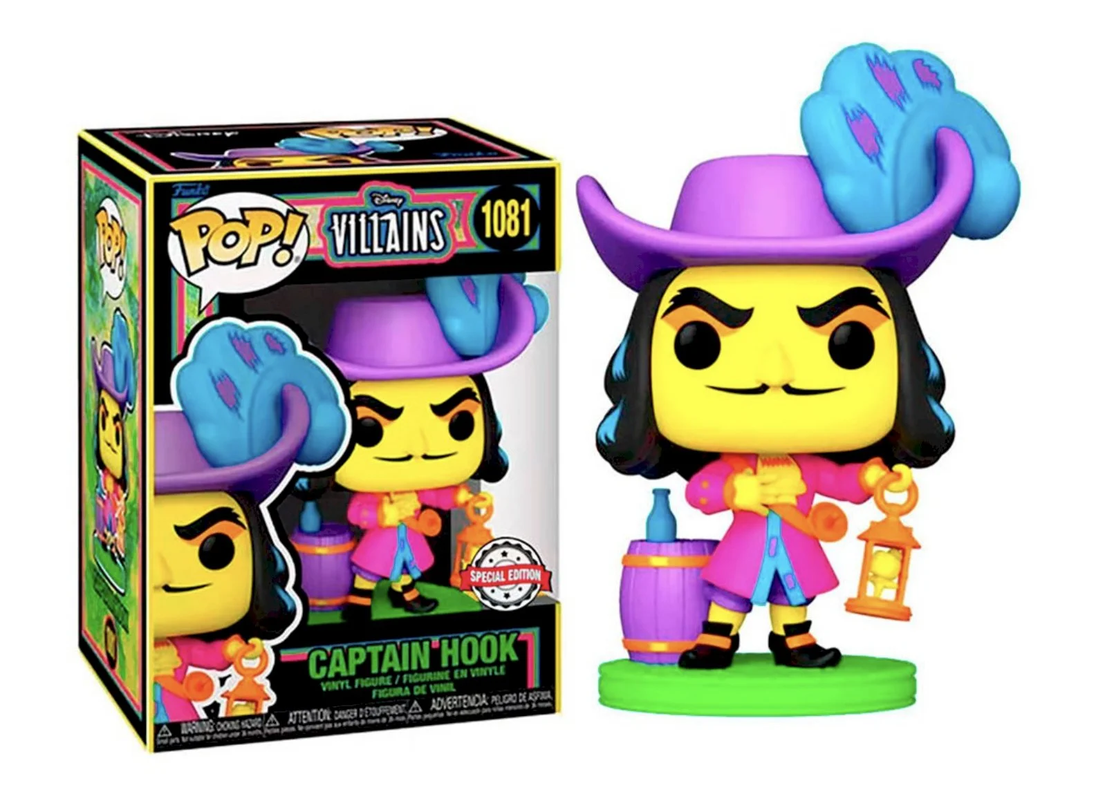 Figurka Funko pop Disney Villains: Captain Hook Blacklight 1081 Special Edition