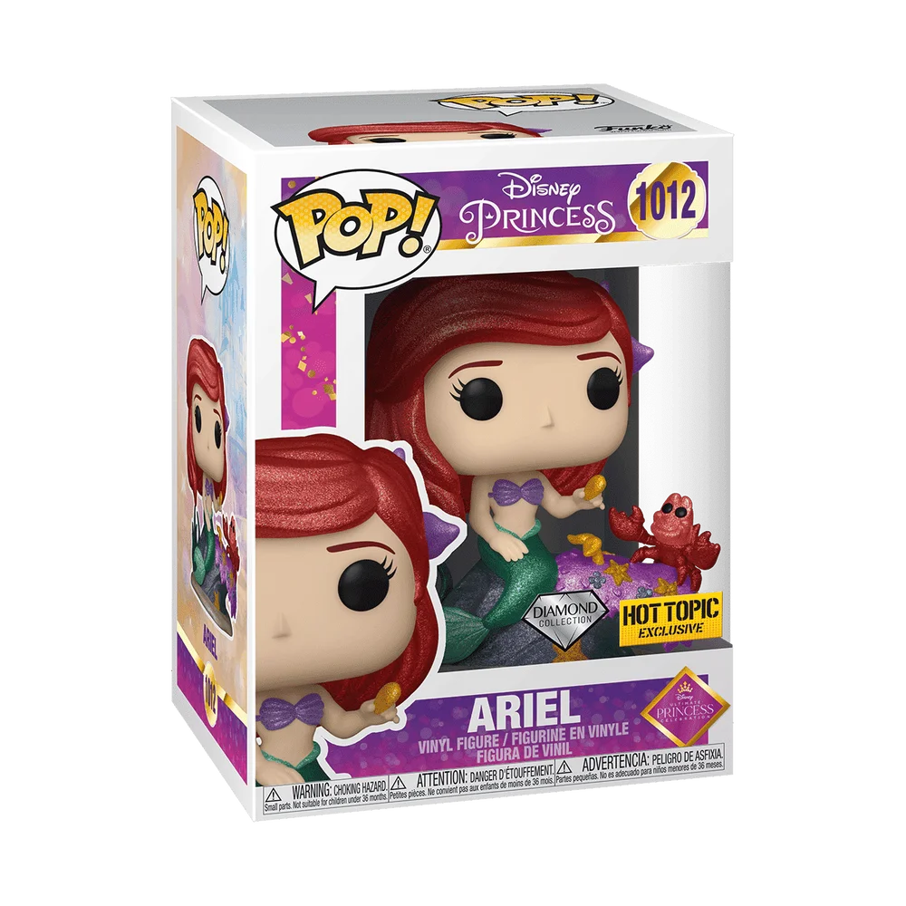 Funko POP! Disney Disney: Ultimate Princess- Ariel (DGLT) (HT) 1012 (Diamond Collection) *Na zamówienie