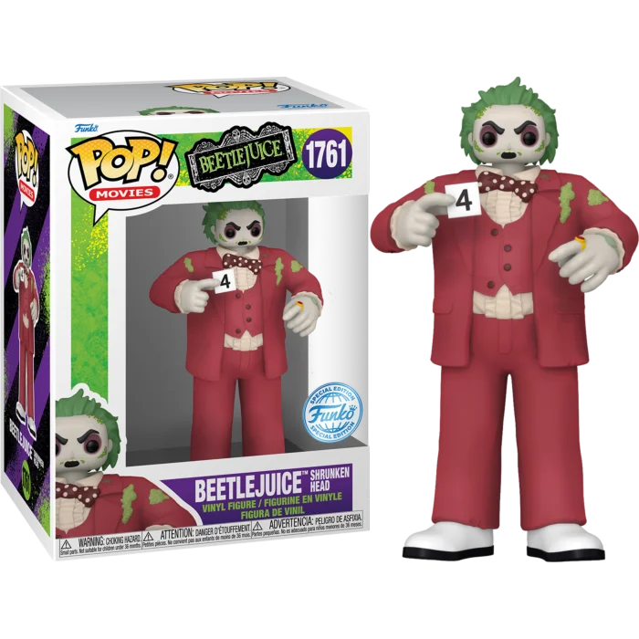 Figurka Funko POP  Beetlejuice - Beetlejuice Shrunken Head (Special Edition) #1761